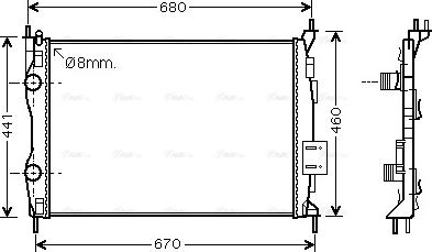 Ava Quality Cooling DN2413 - Radiator, mühərrikin soyudulması furqanavto.az