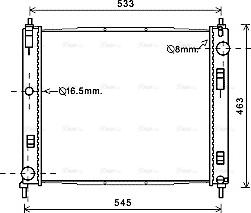 Ava Quality Cooling DN2385 - Radiator, mühərrikin soyudulması furqanavto.az