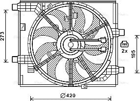 Ava Quality Cooling DN7531 - Fen, radiator furqanavto.az