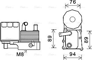 Ava Quality Cooling FD3598H - Yağ soyuducu, mühərrik yağı furqanavto.az