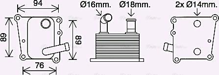 Ava Quality Cooling FD3598 - Yağ soyuducu, mühərrik yağı furqanavto.az