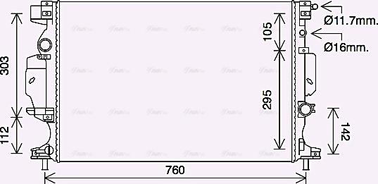 Ava Quality Cooling FD2642 - Radiator, mühərrikin soyudulması furqanavto.az