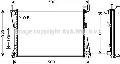 Ava Quality Cooling FD 2325 - Radiator, mühərrikin soyudulması furqanavto.az