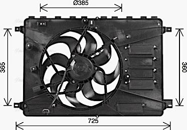 Ava Quality Cooling FD7554 - Fen, radiator furqanavto.az