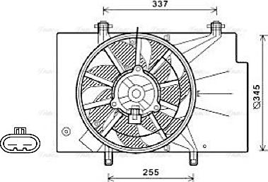 Ava Quality Cooling FD7557 - Fen, radiator furqanavto.az