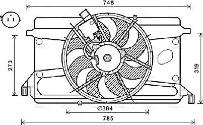 Ava Quality Cooling FD7573 - Fen, radiator furqanavto.az