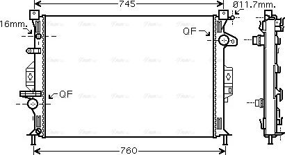 Ava Quality Cooling FDA2425 - Radiator, mühərrikin soyudulması furqanavto.az