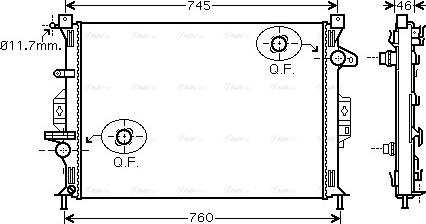 Ava Quality Cooling FDA2421 - Radiator, mühərrikin soyudulması furqanavto.az