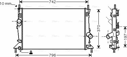 Ava Quality Cooling FDA2369 - Radiator, mühərrikin soyudulması furqanavto.az