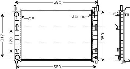 Ava Quality Cooling FDA2326 - Radiator, mühərrikin soyudulması furqanavto.az