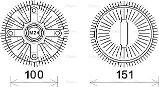 Ava Quality Cooling FDC448 - Debriyaj, radiator ventilyatoru furqanavto.az