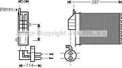 Ava Quality Cooling FT 6259 - İstilik dəyişdiricisi, daxili isitmə furqanavto.az