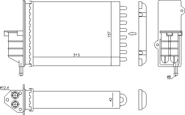 Ava Quality Cooling FTA6259 - İstilik dəyişdiricisi, daxili isitmə furqanavto.az