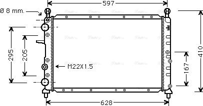 Ava Quality Cooling FTA2095 - Radiator, mühərrikin soyudulması furqanavto.az