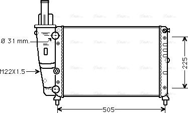 Ava Quality Cooling FTA2138 - Radiator, mühərrikin soyudulması furqanavto.az