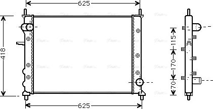 Ava Quality Cooling FTA2227 - Radiator, mühərrikin soyudulması furqanavto.az