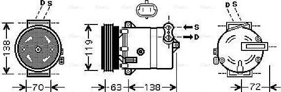 Ava Quality Cooling FTAK334 - Kompressor, kondisioner furqanavto.az