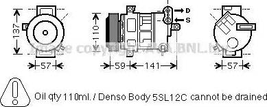 Ava Quality Cooling FTK447 - Kompressor, kondisioner furqanavto.az