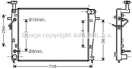 Ava Quality Cooling HY2455 - Radiator, mühərrikin soyudulması furqanavto.az