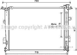 Ava Quality Cooling HY2286 - Radiator, mühərrikin soyudulması furqanavto.az