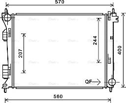 Ava Quality Cooling HY2274 - Radiator, mühərrikin soyudulması furqanavto.az