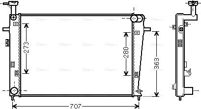 Ava Quality Cooling HY2275 - Radiator, mühərrikin soyudulması furqanavto.az