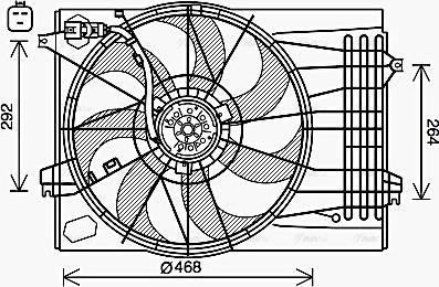 Ava Quality Cooling HY7573 - Fen, radiator furqanavto.az