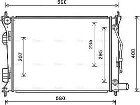 Ava Quality Cooling HYA2276 - Radiator, mühərrikin soyudulması furqanavto.az