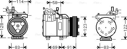 Ava Quality Cooling HYAK196 - Kompressor, kondisioner furqanavto.az