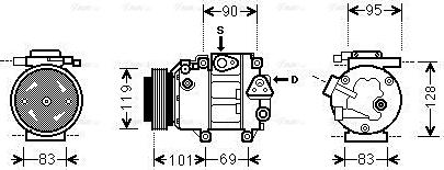 Ava Quality Cooling HYAK237 - Kompressor, kondisioner furqanavto.az