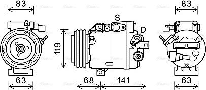 Ava Quality Cooling HYK342 - Kompressor, kondisioner furqanavto.az