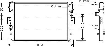 Ava Quality Cooling IVA2057 - Radiator, mühərrikin soyudulması furqanavto.az