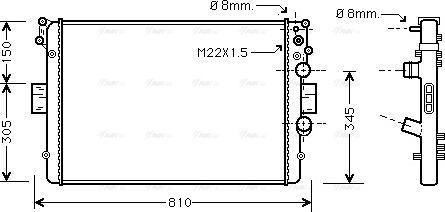 Ava Quality Cooling IVA2043 - Radiator, mühərrikin soyudulması furqanavto.az