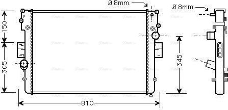 Ava Quality Cooling IVA2056 - Radiator, mühərrikin soyudulması furqanavto.az