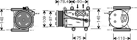 Ava Quality Cooling JRAK034 - Kompressor, kondisioner furqanavto.az