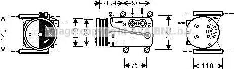 Ava Quality Cooling JR K034 - Kompressor, kondisioner furqanavto.az