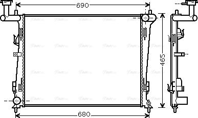 Ava Quality Cooling KA2097 - Radiator, mühərrikin soyudulması furqanavto.az