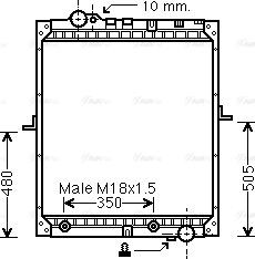 Ava Quality Cooling ME 2182 - Radiator, mühərrikin soyudulması furqanavto.az