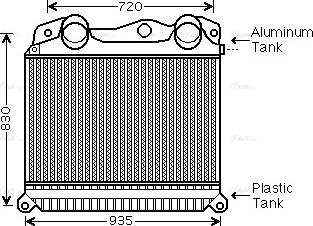 Ava Quality Cooling MN 4055 - Intercooler, şarj cihazı furqanavto.az