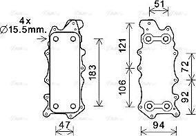 Ava Quality Cooling MS3685 - Yağ soyuducu, mühərrik yağı www.furqanavto.az