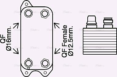 Ava Quality Cooling MS3686 - Yağ soyuducu, avtomatik transmissiya furqanavto.az