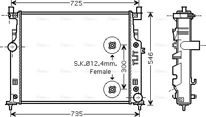 Ava Quality Cooling MS 2458 - Radiator, mühərrikin soyudulması furqanavto.az