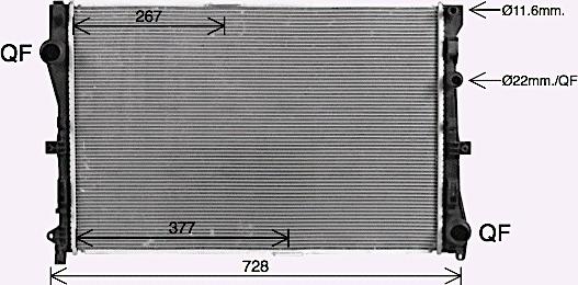 Ava Quality Cooling MS2728 - Radiator, mühərrikin soyudulması furqanavto.az