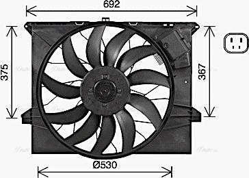 Ava Quality Cooling MS7745 - Fen, radiator furqanavto.az