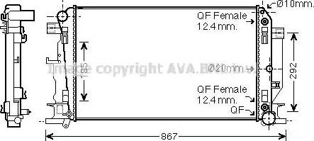 Ava Quality Cooling MSA2403 - Radiator, mühərrikin soyudulması furqanavto.az