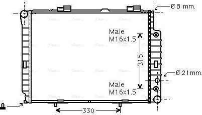 Ava Quality Cooling MSA2189 - Radiator, mühərrikin soyudulması furqanavto.az