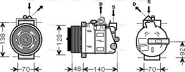 Ava Quality Cooling MSAK393 - Kompressor, kondisioner furqanavto.az