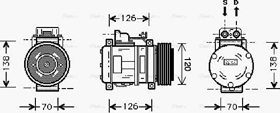 Ava Quality Cooling MS K057 - Kompressor, kondisioner furqanavto.az