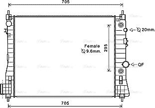 Ava Quality Cooling OL2655 - Radiator, mühərrikin soyudulması furqanavto.az