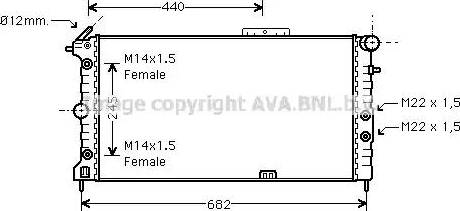 Ava Quality Cooling OL 2173 - Radiator, mühərrikin soyudulması furqanavto.az